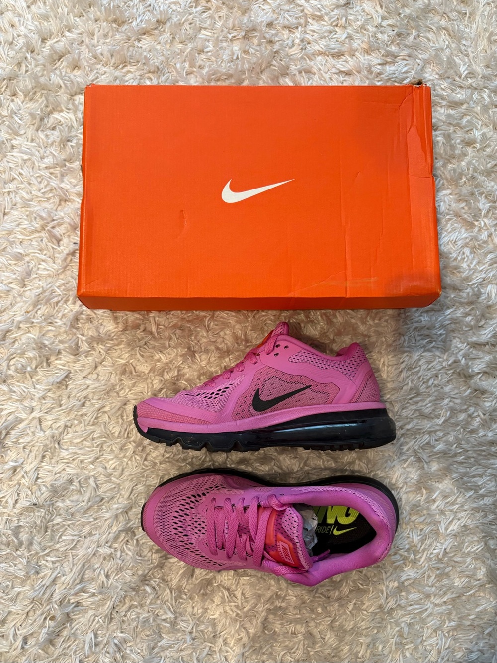 Women’s Air Max 2014 Pink Black Gym Athletic Casual Sneakers
